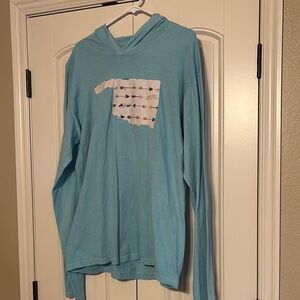 Comfort Colors Light Blue Long Sleeve Tee with Arrow Design